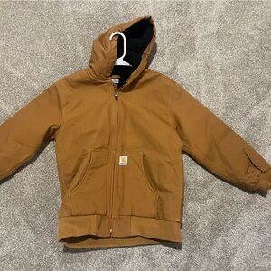 Carhartt Insulated Brown Hooded Jacket- Kids 14/16
